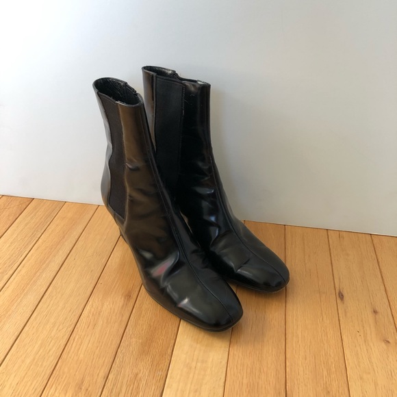 Petra Patent Leather Heel Boots - Picture 3 of 6